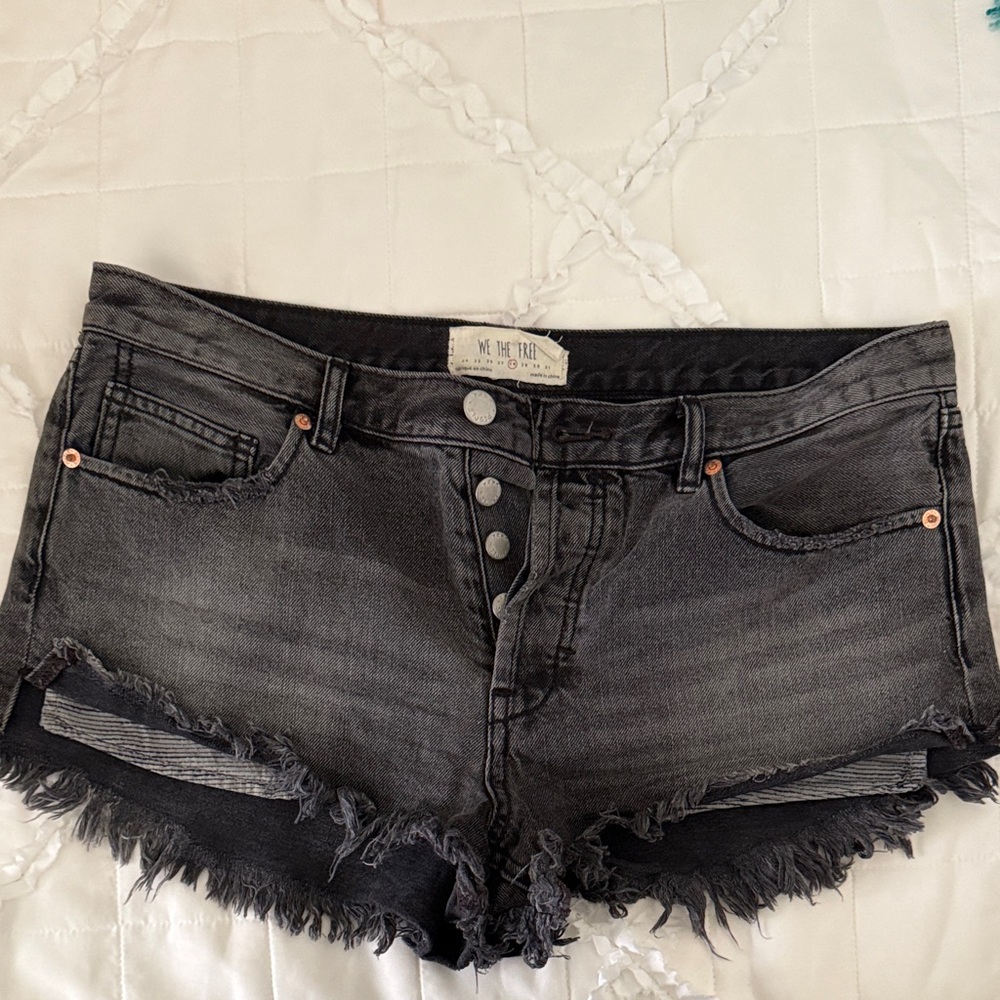We The Free Charcoal Jean Shorts